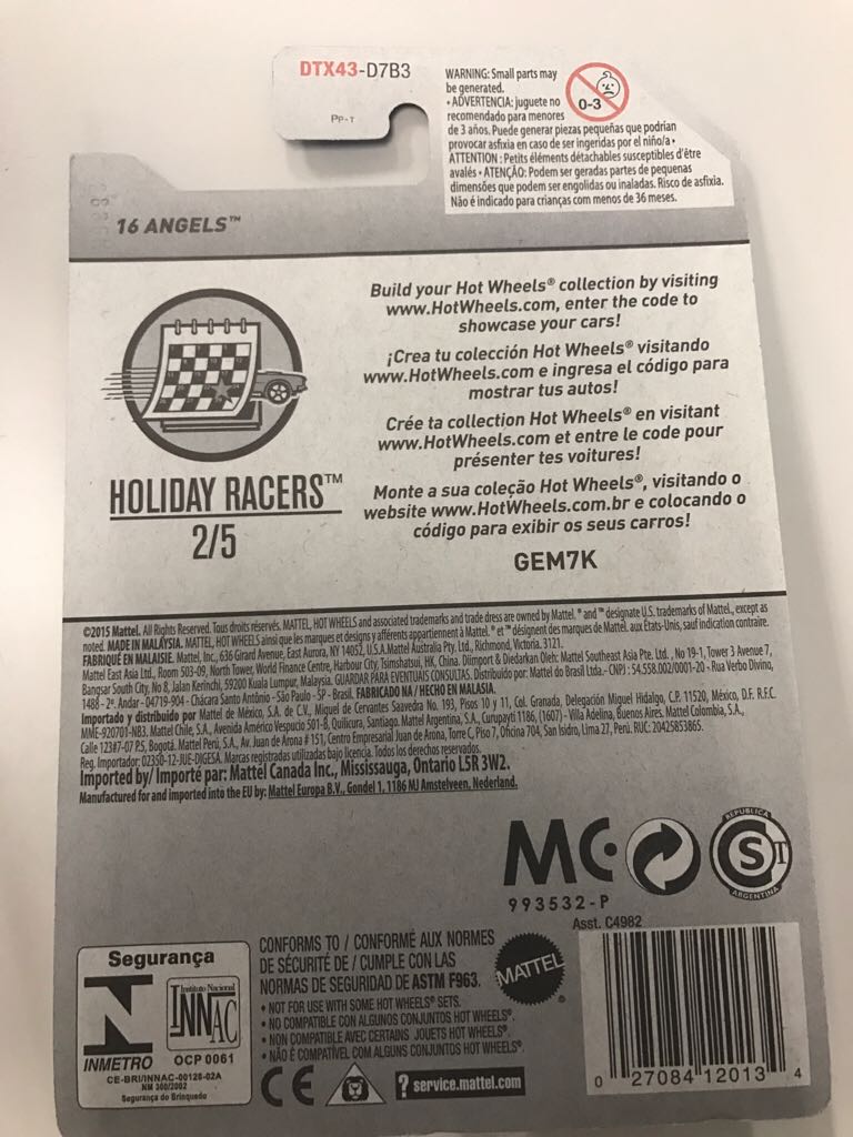 Holiday Racers 2017 - 16 Angels - ’17 Holiday Racers toy car collectible - Main Image 2