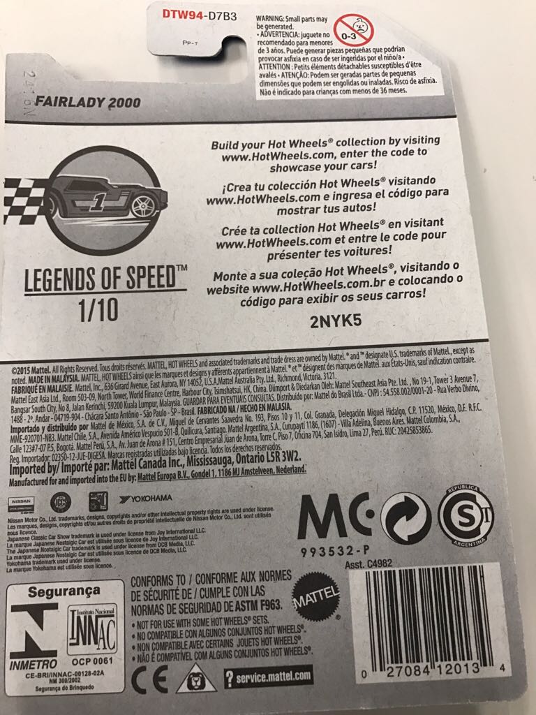 Fairlady 2000 (Loose) - ’17 Legends Of Speed toy car collectible - Main Image 2