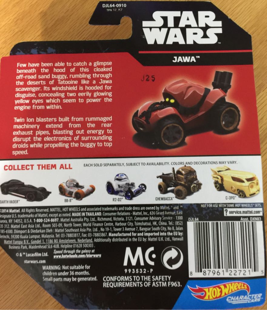 Star Wars - Character Cars - Jawa - 2014 Star Wars Character Series toy car collectible - Main Image 2