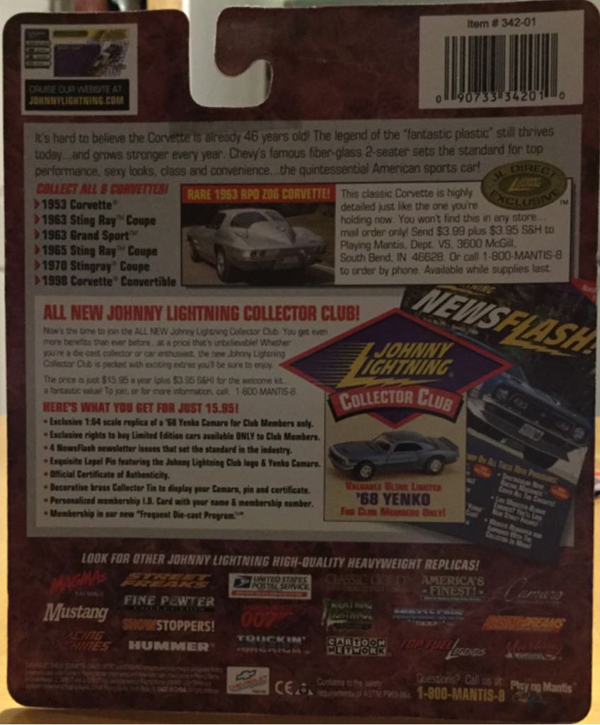 1965 Corvette 342-01 - Corvette Collection toy car collectible - Main Image 2