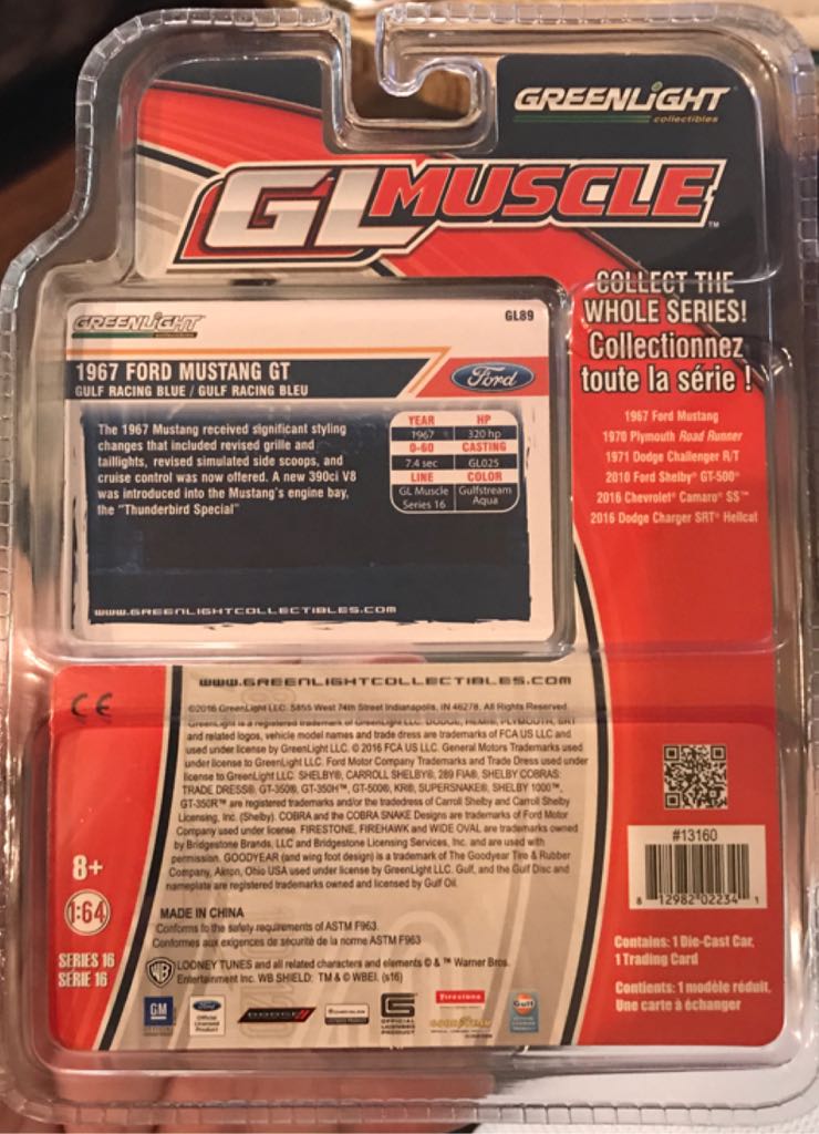 1967 Ford Mustang  - GL MUSCLE series 16 toy car collectible - Main Image 2