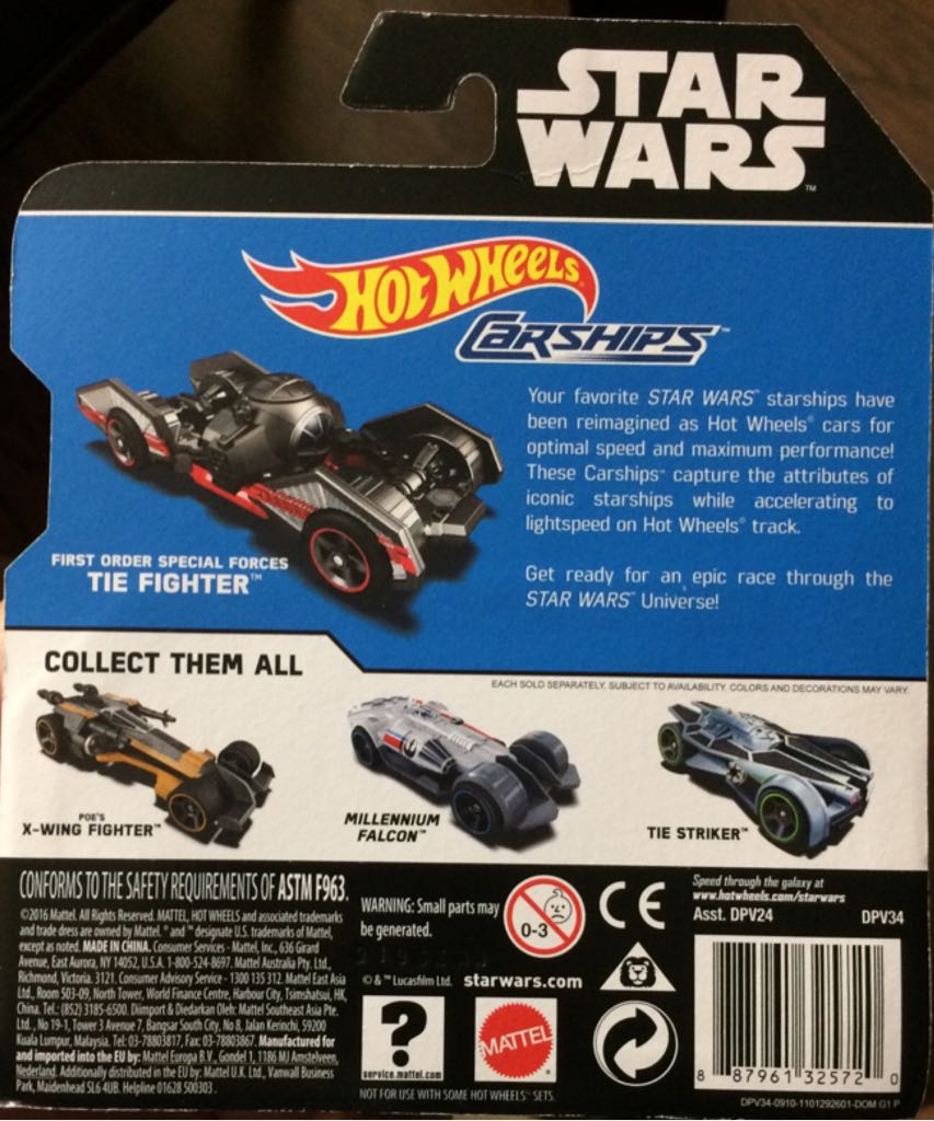 First Order Special Forces Tie Fighter - Star Wars Car Ships toy car collectible - Main Image 2