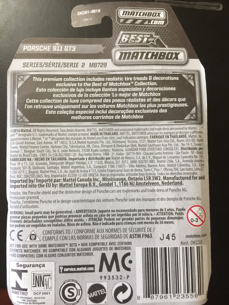 Porsche 911 GT3 - Best Of Matchbox toy car collectible - Main Image 2