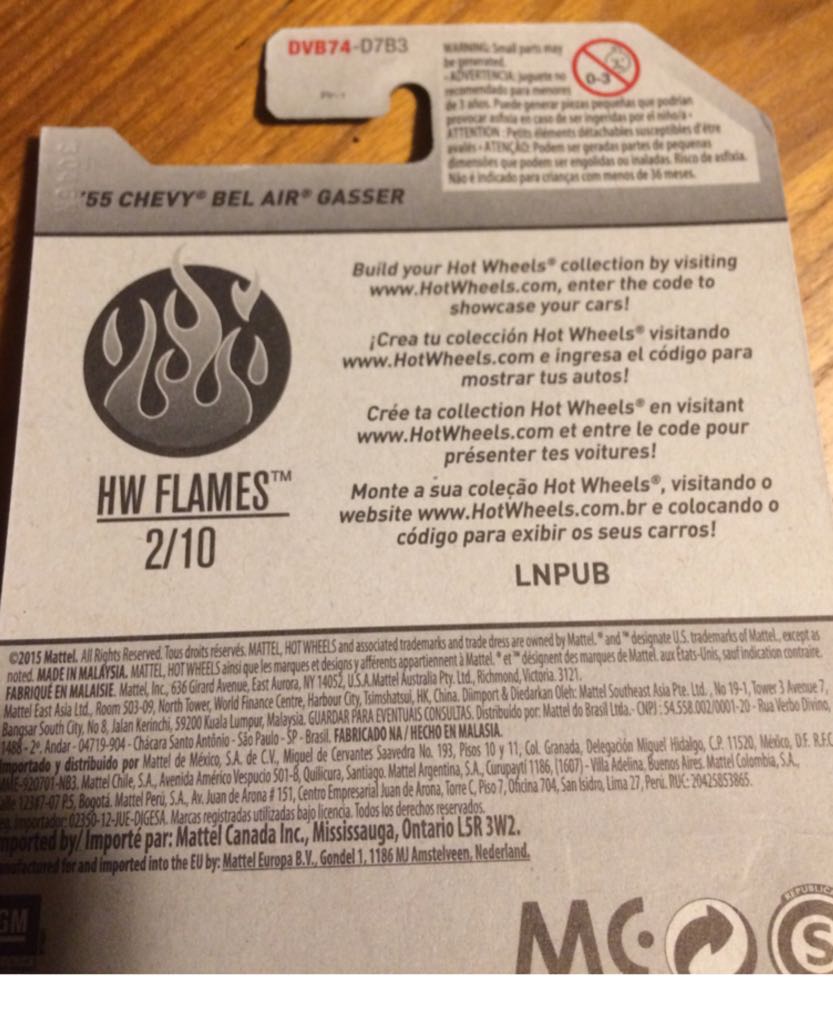 Chevy Bel Air Gasser ‘55 - HW Flames toy car collectible - Main Image 2