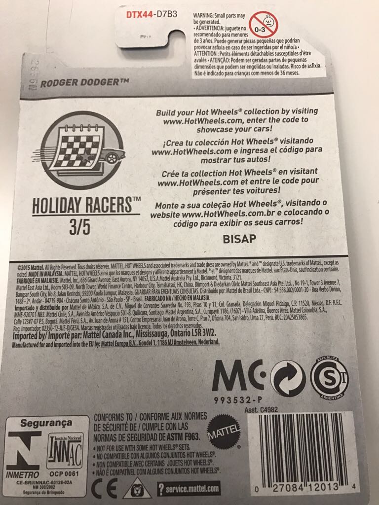 Rodger Dodger - Holiday Racers toy car collectible - Main Image 2