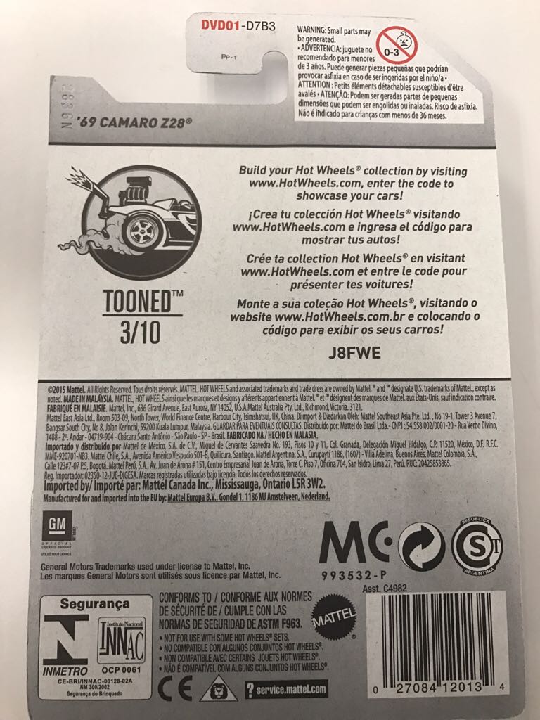 ’69 Camaro Z28 - 2017 Treasure Hunt Series toy car collectible - Main Image 2