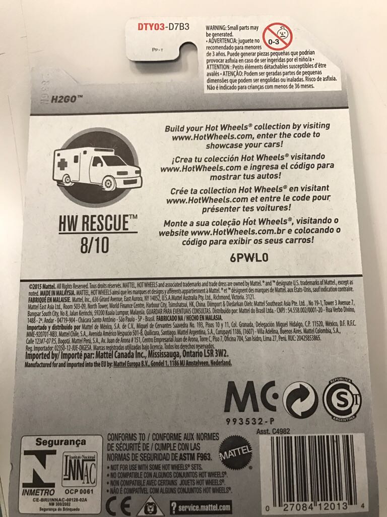 H2GO - HW Rescue toy car collectible - Main Image 2