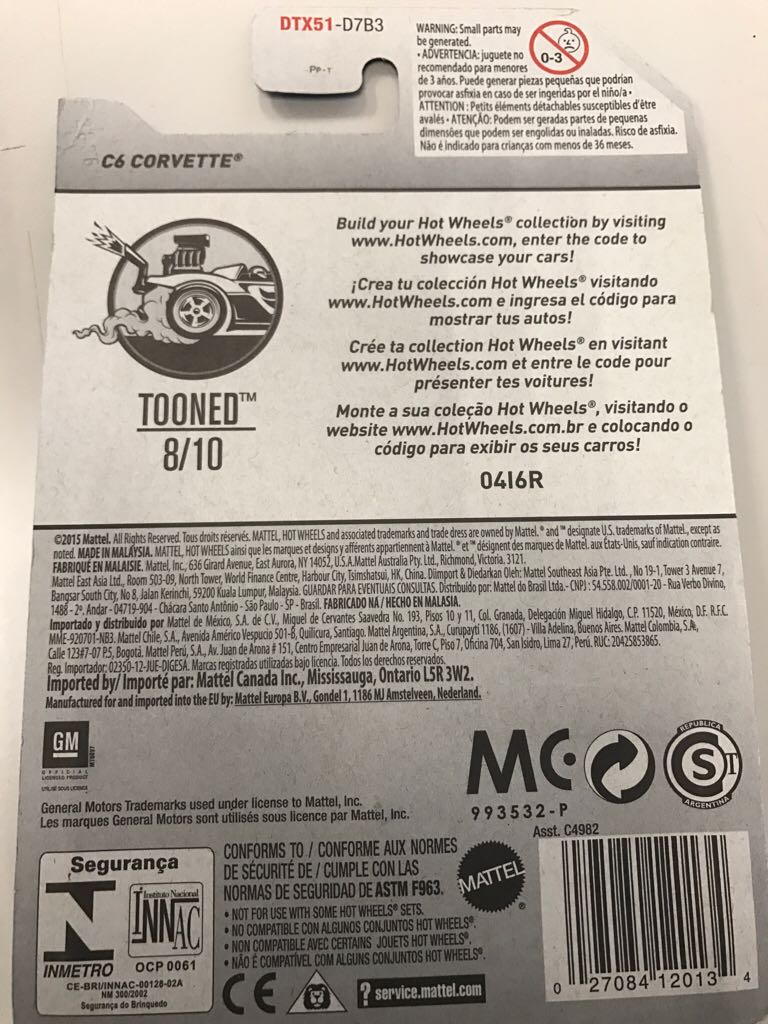 C6 Corvette - Tooned 2017 toy car collectible - Main Image 2
