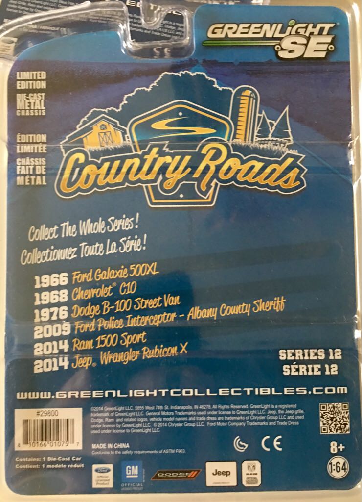 Greenlight - 2014 Wrangler Rubicon X - Country Roads toy car collectible - Main Image 2