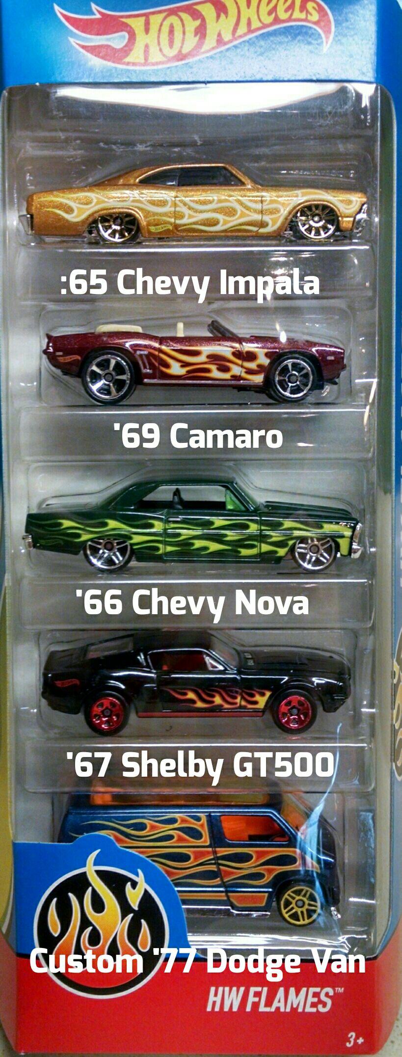 ’65 Chevy Impala - HW Flames 5 Pack toy car collectible - Main Image 1