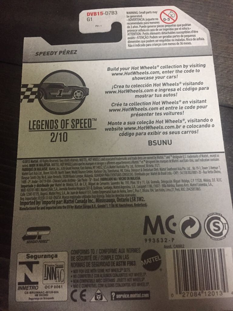 Speedy Pérez - ’17 Legends Of Speed toy car collectible - Main Image 2
