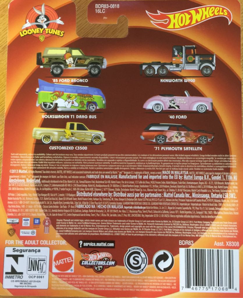 Looney Tunes Plymouth Satellite- Taz Devil 1971  toy car collectible - Main Image 2