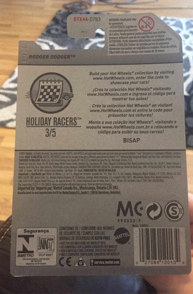 Rodger Dodge - HW Holiday Racers toy car collectible - Main Image 2