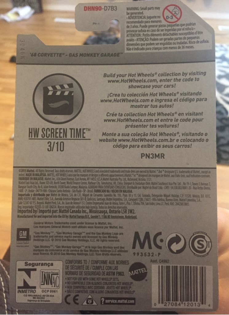 ’68 Corvette -Gas Monkey Garage - HW Screen Time toy car collectible - Main Image 2