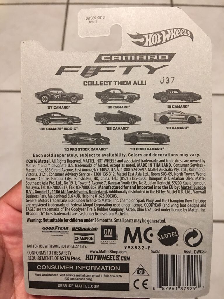 ‘95 Camaro - Camaro Fifty toy car collectible - Main Image 2