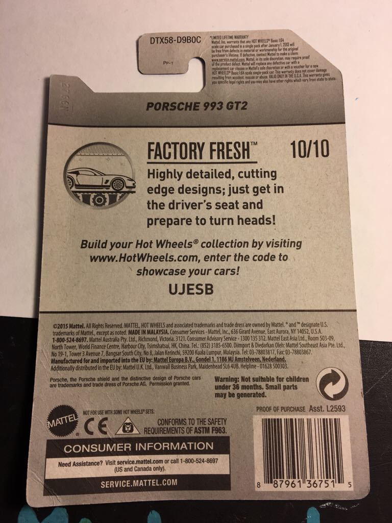 Porsche 993 GT2  toy car collectible - Main Image 2