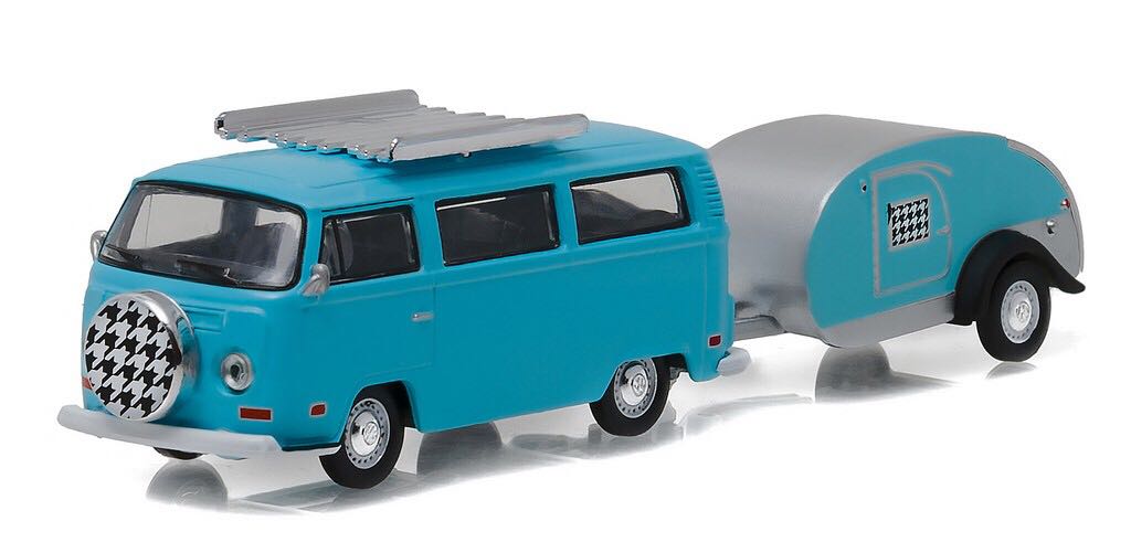 1972 Volkswagen Type 2 and Teardrop Trailer - Hitch & Tow toy car collectible - Main Image 2