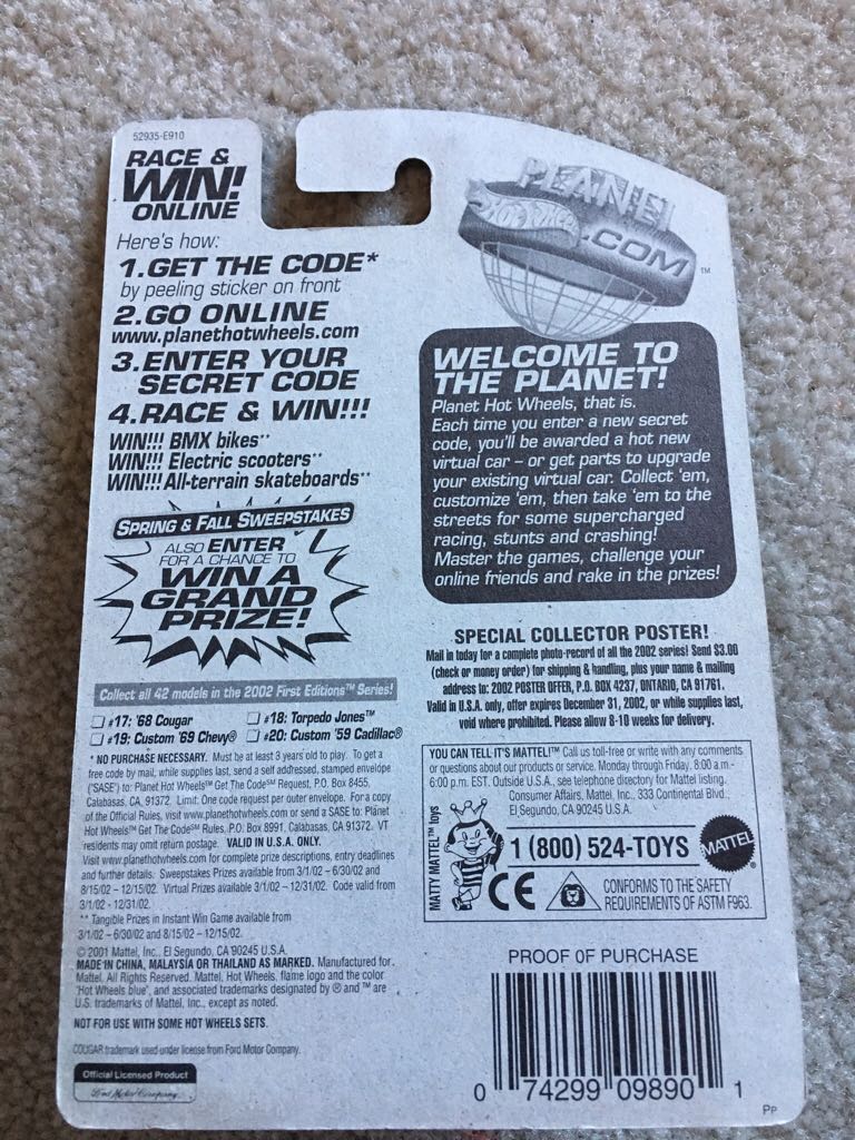 ’68 Cougar - 2002 First Edition toy car collectible - Main Image 2