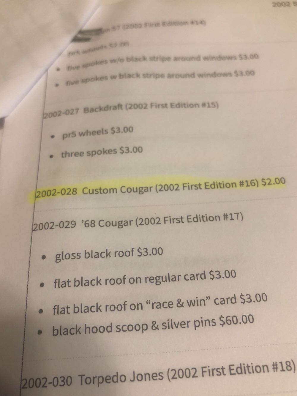 ’68 Cougar - 2002 First Edition toy car collectible - Main Image 3