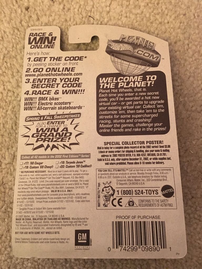 Custom ’69 Chevy - 2002 First Edition toy car collectible - Main Image 2