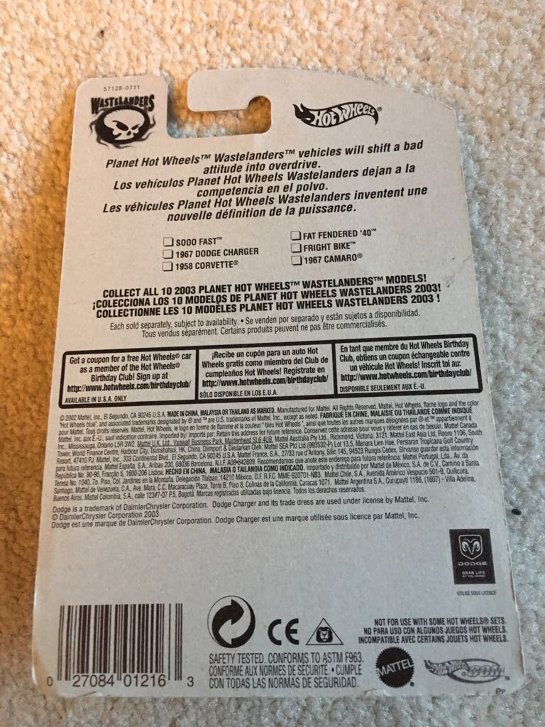 Hot Wheels - ‘67 Dodge Charger - 2003 Wastelanders toy car collectible - Main Image 2