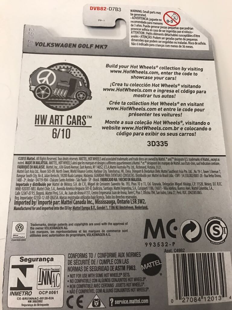 Volkswagen Golf MK7 - ’17 HW Art Cars toy car collectible - Main Image 2