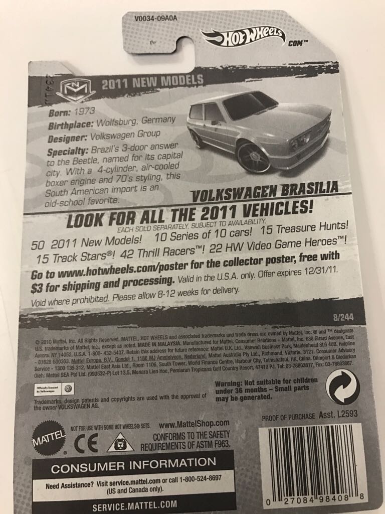 VW-Volkswagen Brasilia - Car Culture toy car collectible - Main Image 2