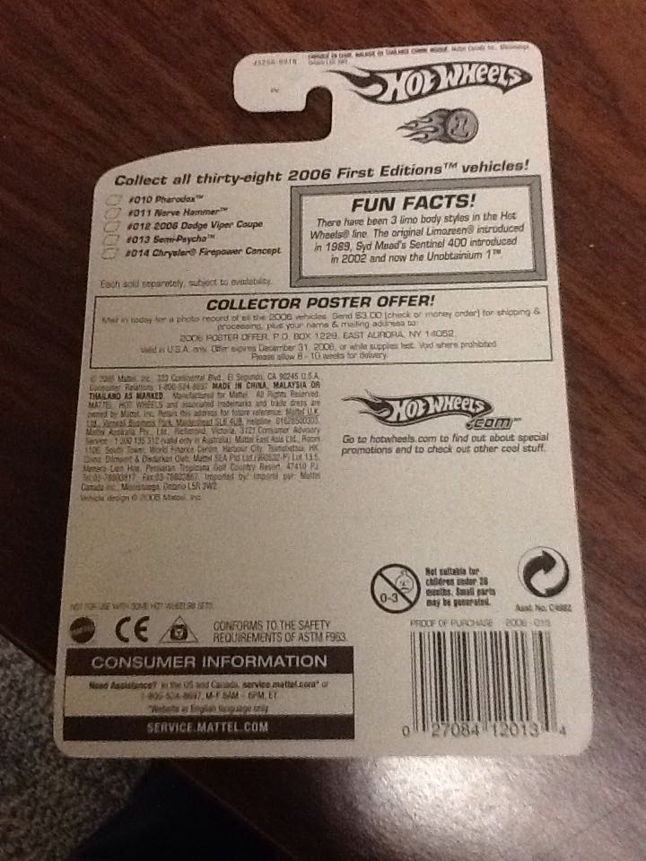 Uniontainium - 2006 First Editions toy car collectible - Main Image 2