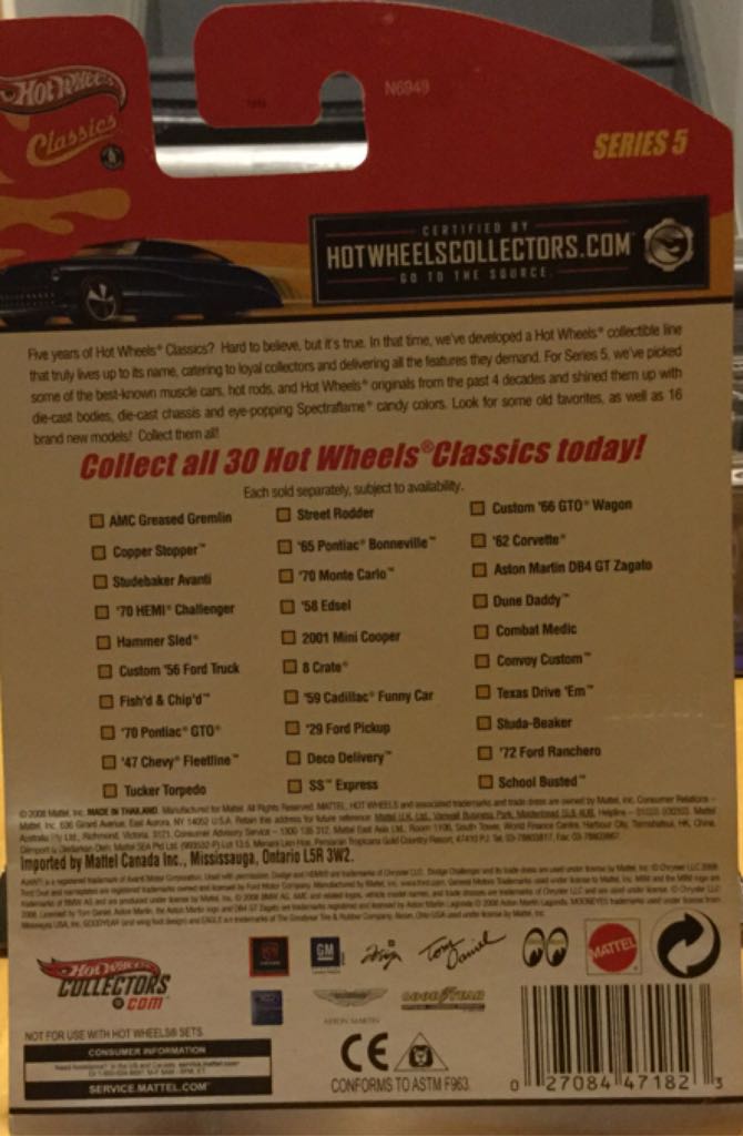 1962 Corvette N6949 - Classics Series 5 toy car collectible - Main Image 2