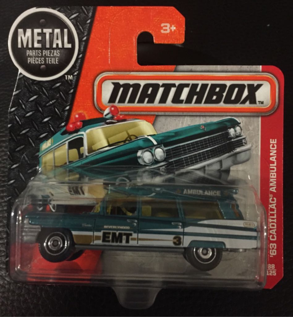 Cadillac Hearse Ambulance 1963 - Matchbox toy car collectible - Main Image 1