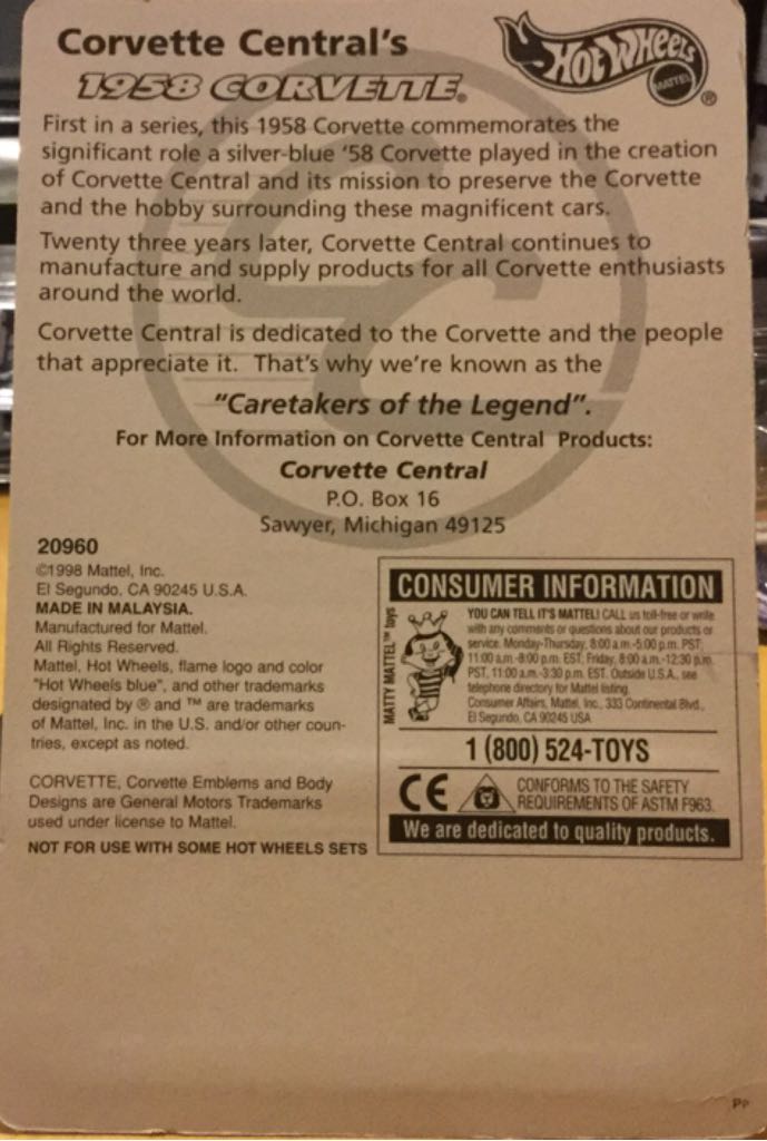 1958 Corvette - Corvette Central toy car collectible - Main Image 2