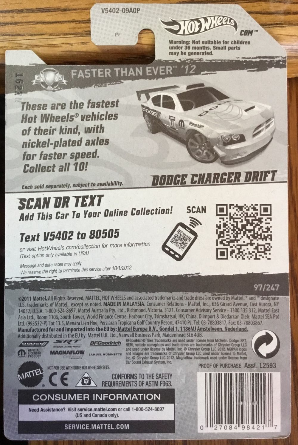 Dodge Charger Drift - Faster Than Ever toy car collectible - Main Image 3