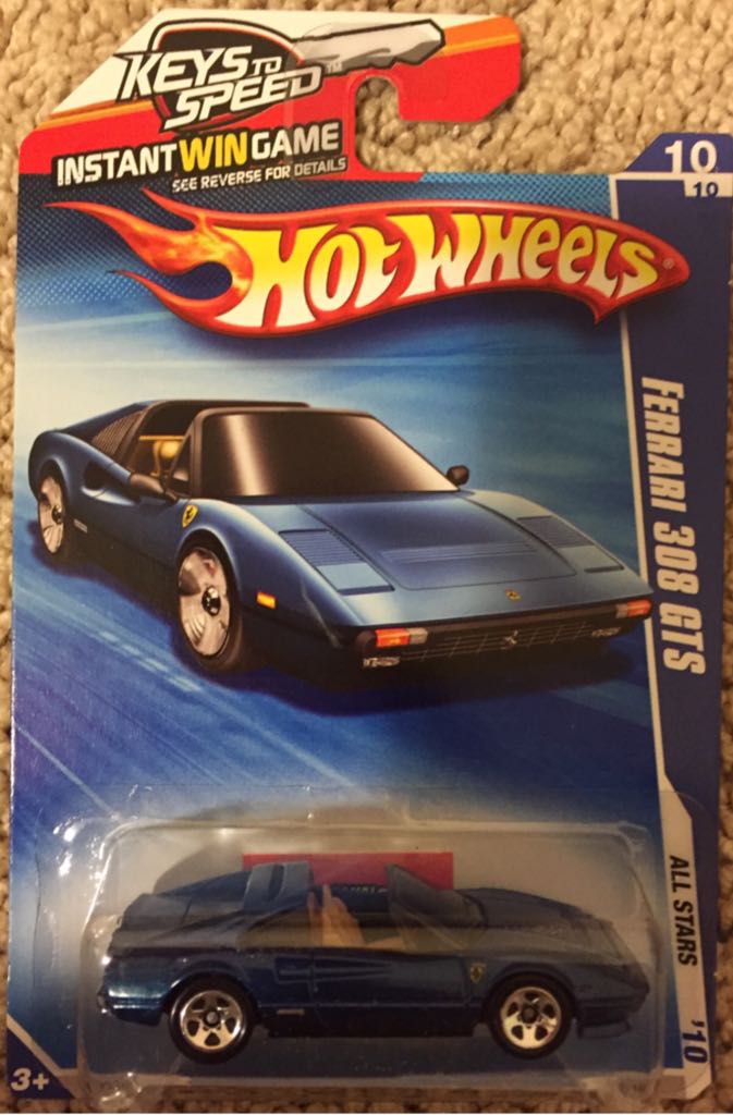 Hot Wheels Ferrari 308 GTS  toy car collectible - Main Image 1