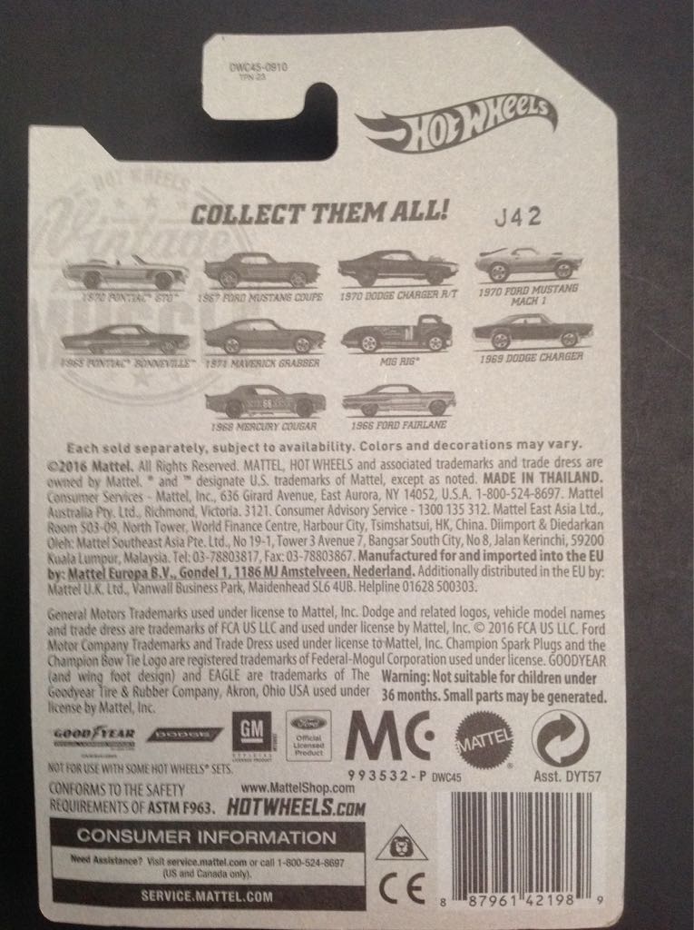 1970 FORD MUSTANG MACH 1 - HOTWHEELS VINTAGE AMERICAN MUSCLE toy car collectible - Main Image 2