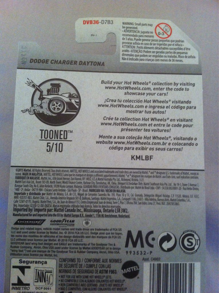 Dodge Charger Daytona - ’Tooned toy car collectible - Main Image 2