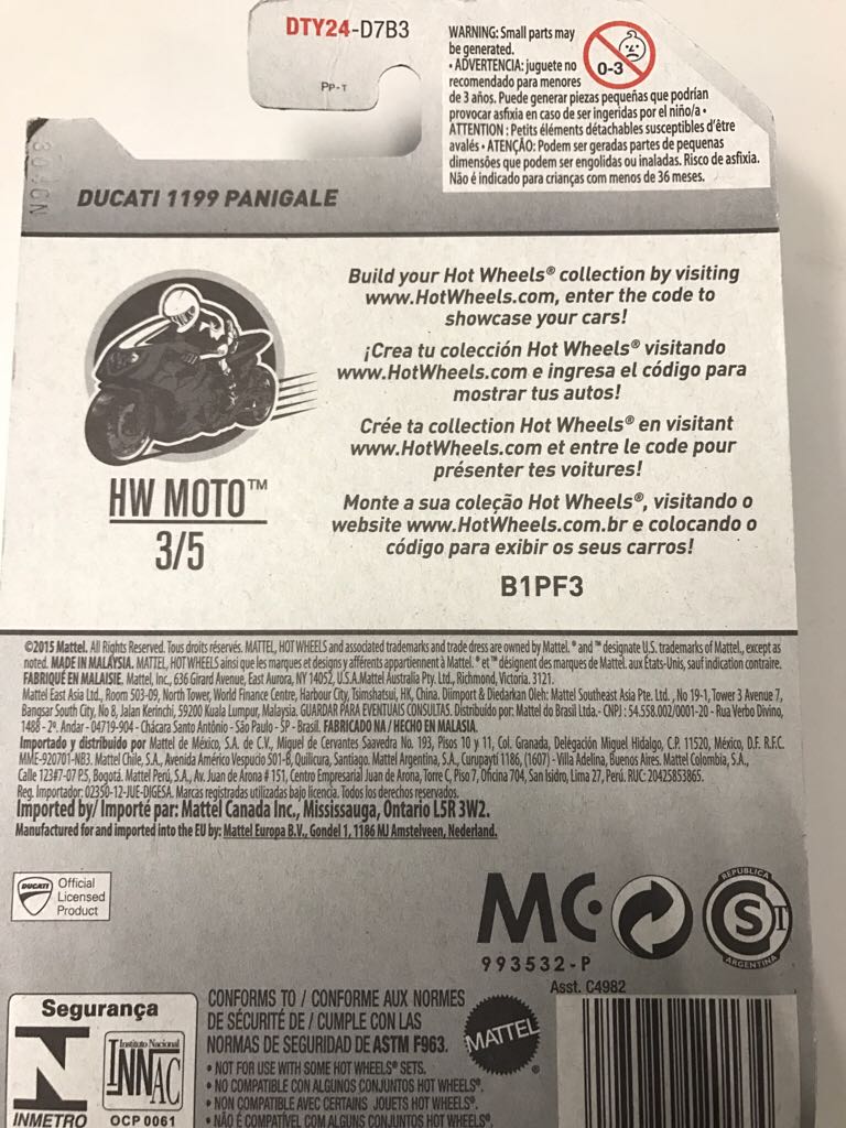 Ducati 1199 Panigale - HW Moto toy car collectible - Main Image 2