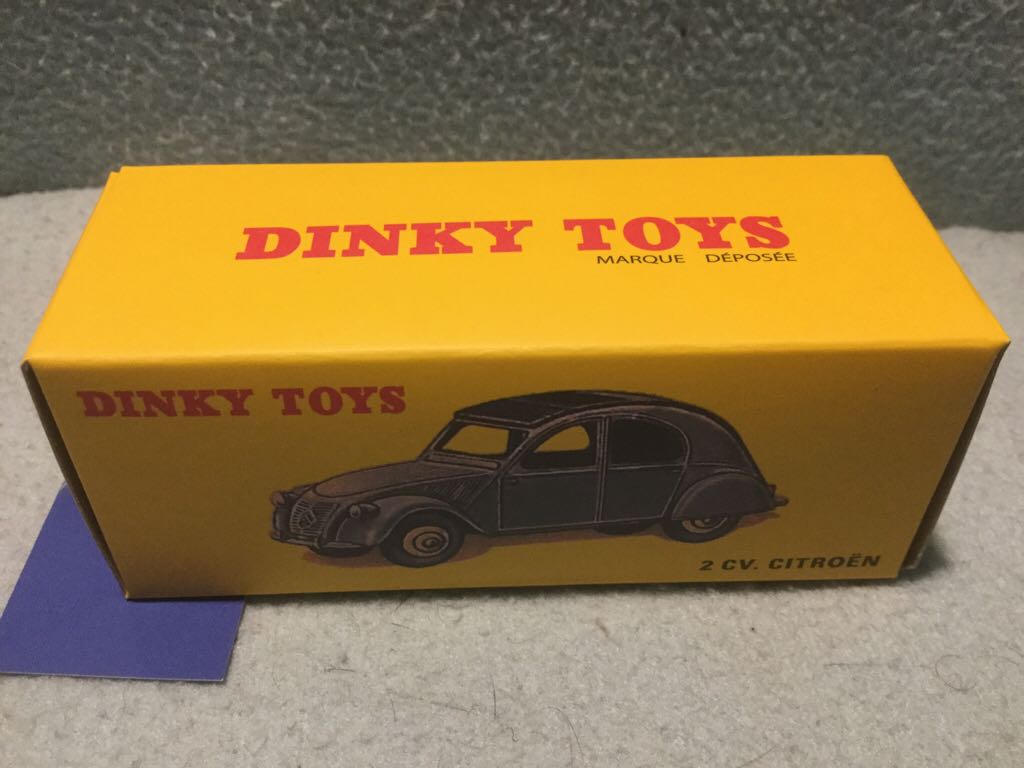 Dinky Citroen 2CV 24T Trois Feux Arriere, Jantes Crème, Plafond Lisse, Granata - Dinky Toys Atlas France toy car collectible - Main Image 2