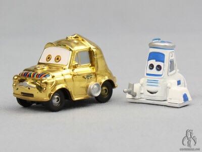 Luigi And Guido As C-3PO And R2-D2 - Cars and Star Wars Crossover toy car collectible - Main Image 2