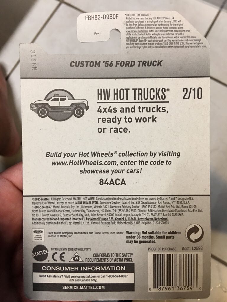 Custom ’56 Ford Truck Blue - HW Hot Trucks - Kmart Exclusive Color toy car collectible - Main Image 2