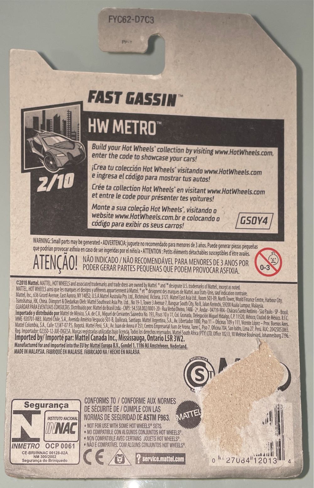 Fast Gassin - HW City Works toy car collectible - Main Image 4