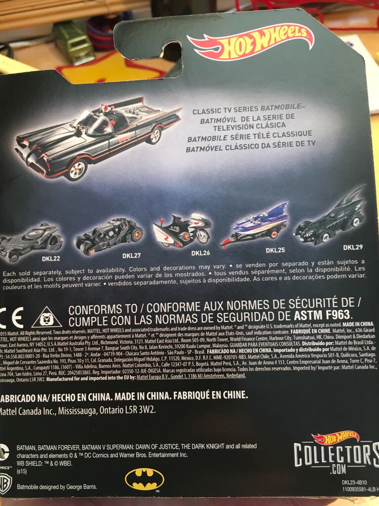 Classic TV Series Batmobile (Loose) - 2016 Batman Collector Series toy car collectible - Main Image 2