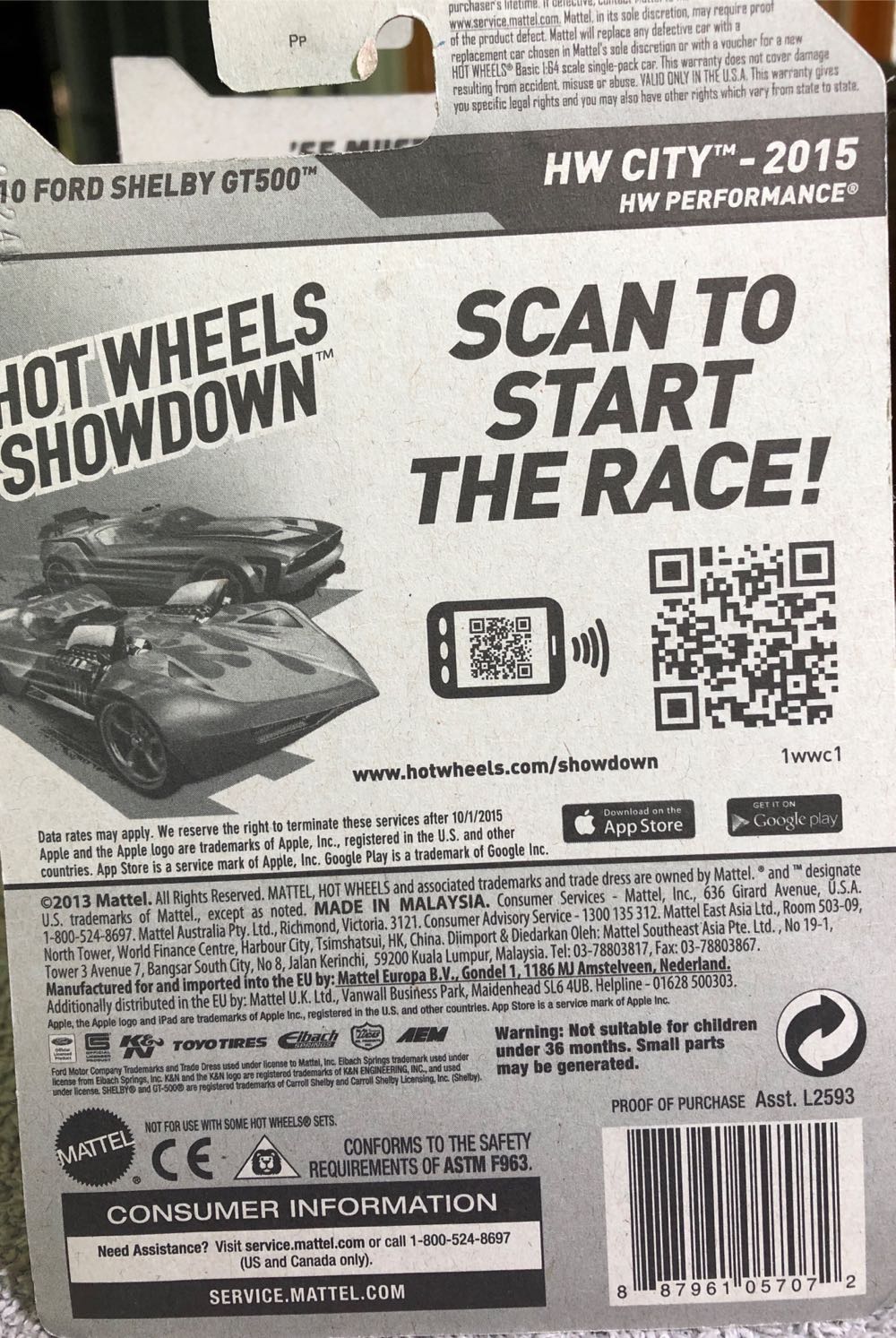 ‘10 Ford Shelby GT500 - HW City toy car collectible - Main Image 3