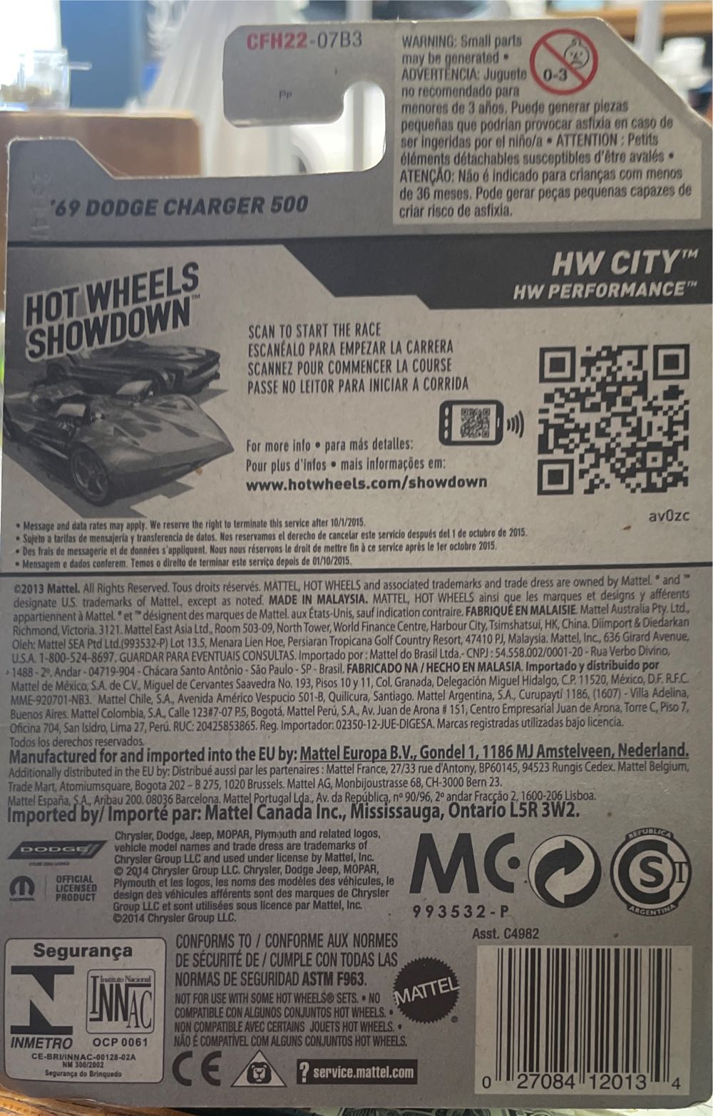 ’69 Dodge Charger 500 - HW City toy car collectible - Main Image 4