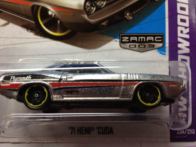 Hemi Cuda (’71) (ZAMAC) - HW Showroom: Muscle Mania toy car collectible - Main Image 2