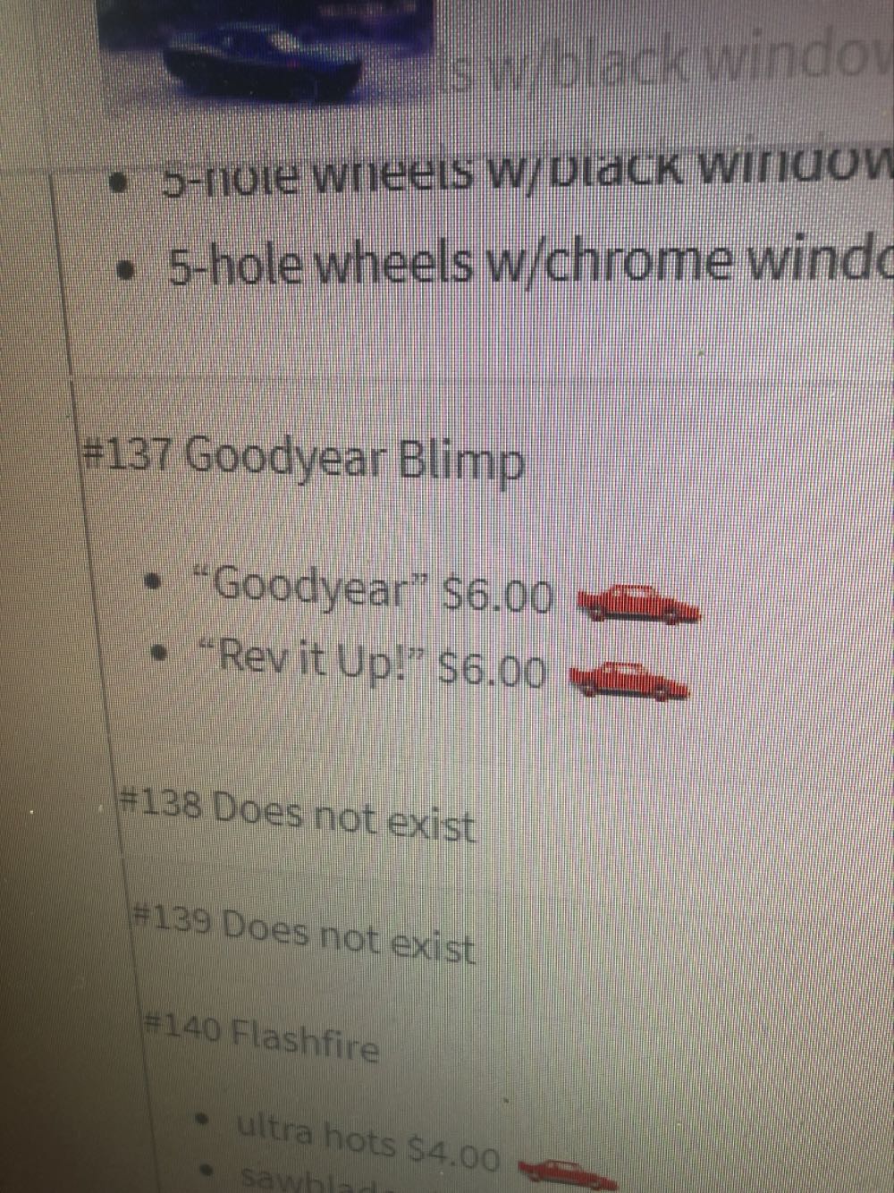 Loose Goodyear Blimp  toy car collectible - Main Image 3