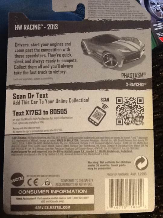 Phastasm - HW Racing - X-Raycers ’13 toy car collectible - Main Image 2