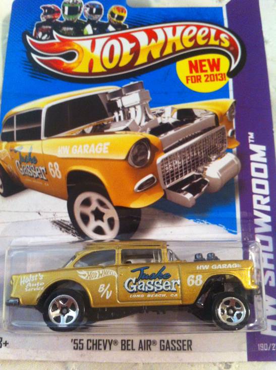 1955 Chevy Bel Air Gasser - HW Showroom: American Turbo toy car collectible - Main Image 2