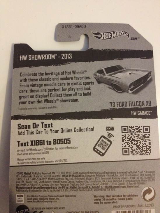 Ford Falcon XB ’73 - HW Garage toy car collectible - Main Image 2