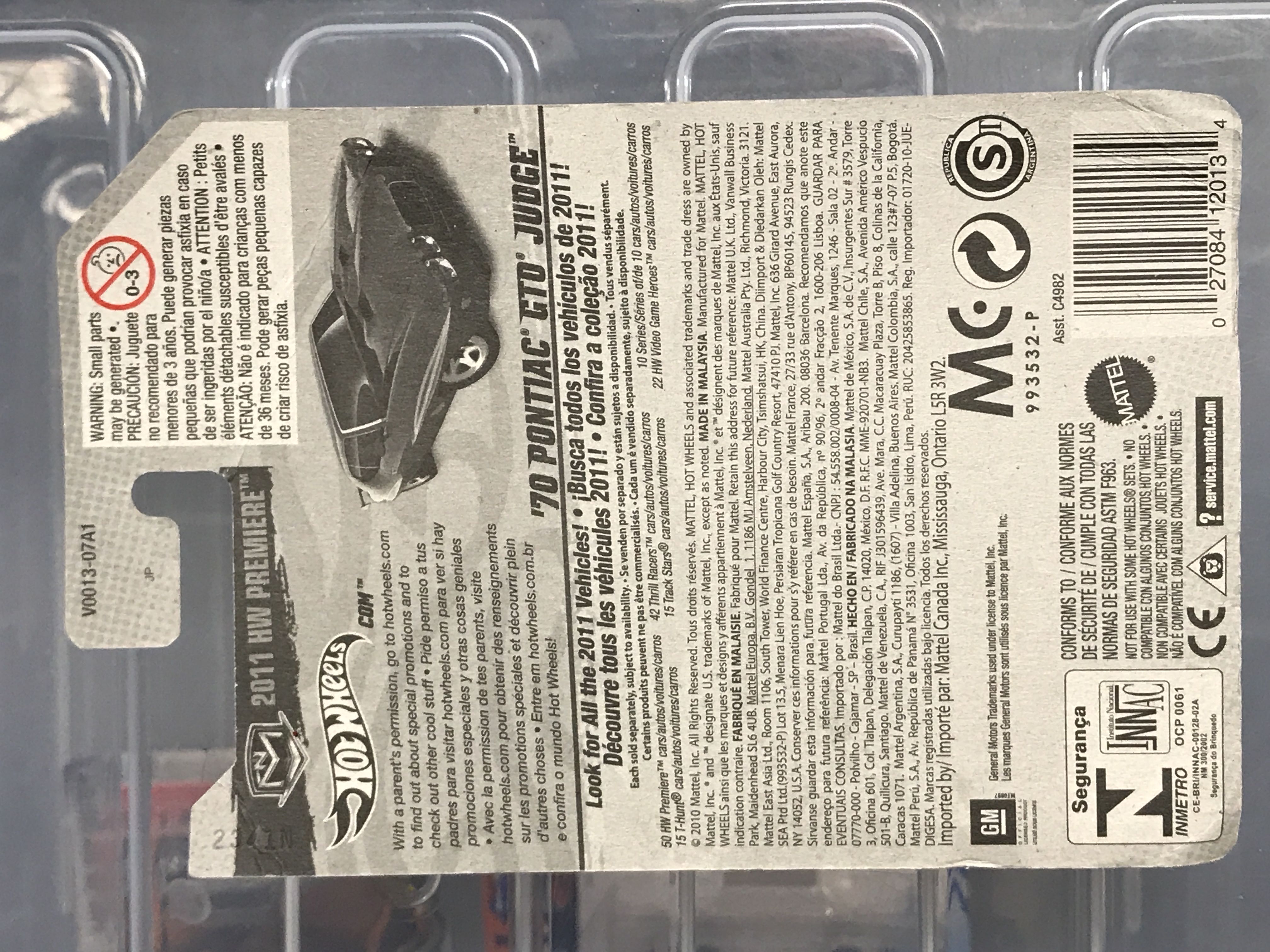 ’70 Pontiac GTO Judge - 2011 New Models toy car collectible - Main Image 2