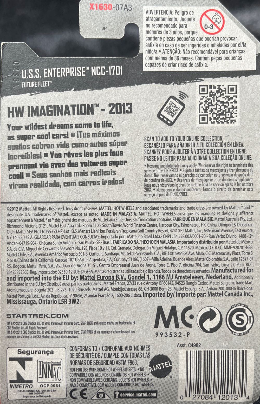 U.S.S. Enterprise NCC-1701 - HW IMAGINATION 13 toy car collectible - Main Image 3